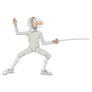 Silly Fencer Sticker