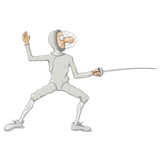Silly Fencer Sticker