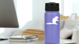 Silly Ferret Sticker on a Water Bottle (New) example