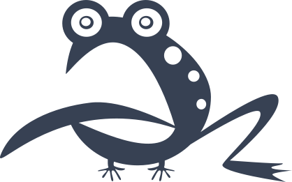 Silly Frog Toad Sticking Out Tongue Sticker