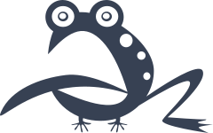 Silly Frog Toad Sticking Out Tongue Sticker