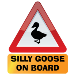 Silly Goose On Board Lettering Sticker