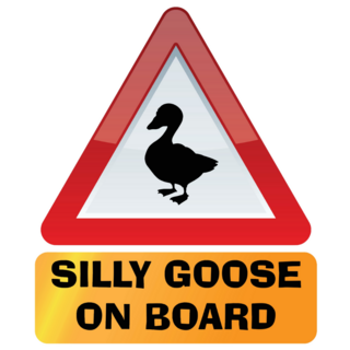 Silly Goose On Board Lettering Sticker