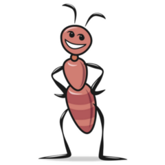 Silly Happy Ant Sticker 