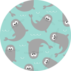 Silly Harp Seal Pup Pattern Sticker