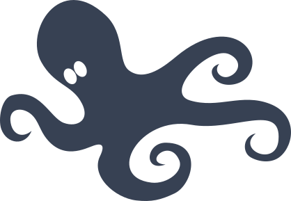 Silly Octopus With Four Tenticles Sticker
