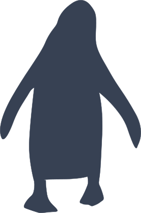 Silly Penguin Walking Sticker