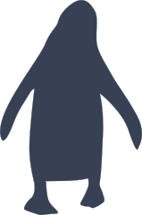 Silly Penguin Walking Sticker