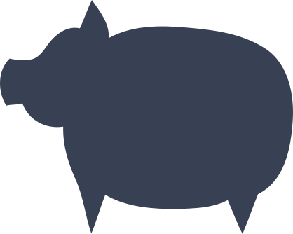 Silly Pig With Pointy Feet Sticker