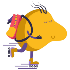 Silly Roller Skates Sticker