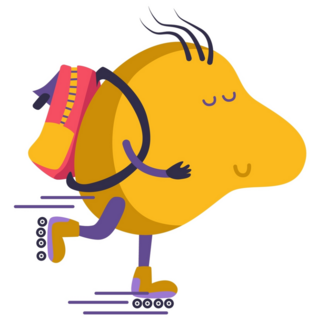 Silly Roller Skates Sticker