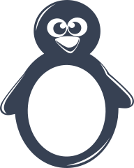 Silly Round Penguin Sticker