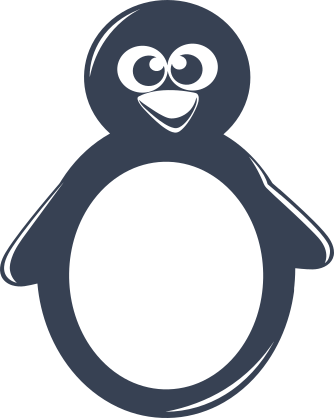 Silly Round Penguin Sticker