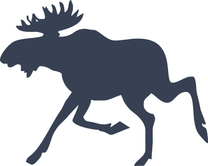 Silly Running Moose Sticker