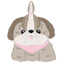 Silly Shih Tzu Dog Sticker