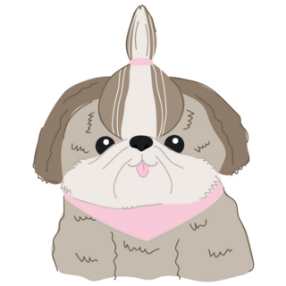 Silly Shih Tzu Dog Sticker
