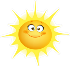 Silly Smiling Sun Sticker