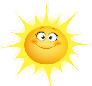 Silly Smiling Sun Sticker