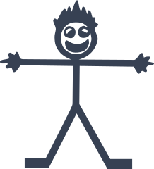 Silly Stick Figure Sticker