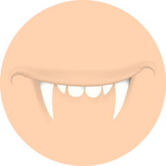 Silly Vampire Mouth Sticker