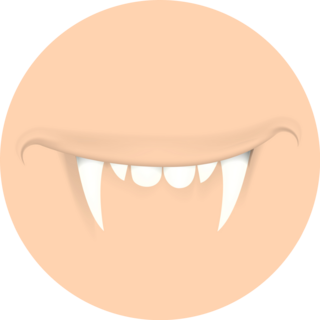 Silly Vampire Mouth Sticker