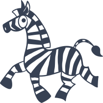 Silly Zebra Sticker