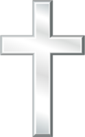 Silver Christian Crucifix Cross Sticker