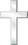 Silver Christian Crucifix Cross Sticker