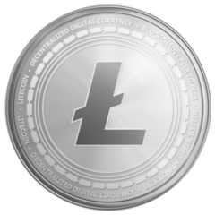 Silver Litecoin Sticker