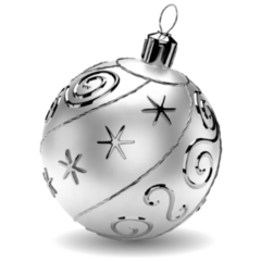 Silver Ornament Sticker