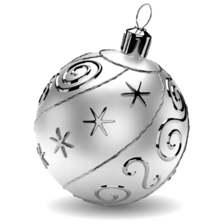 Silver Ornament Sticker