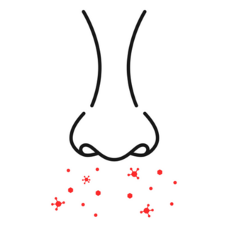 Simple Allergy Icon Nose Sticker