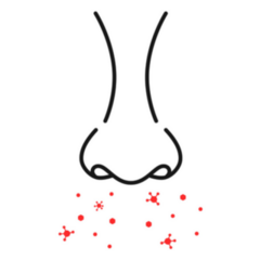 Simple Allergy Icon Nose Sticker