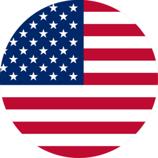 Simple American Flag Circle Sticker