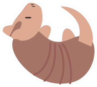 Simple Armadillo Sticker