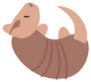 Simple Armadillo Sticker