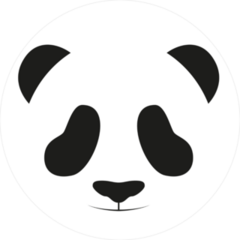 Simple Baby Panda Face Sticker