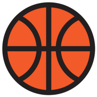 Simple Basketball Icon Sticker