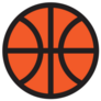 Simple Basketball Icon Sticker