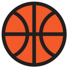 Simple Basketball Icon Sticker