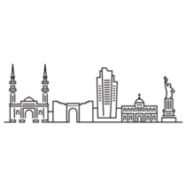 Simple Beirut Skyline Sticker