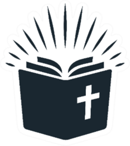 Simple Bible Icon Open Book With Rays Of Light Sticker