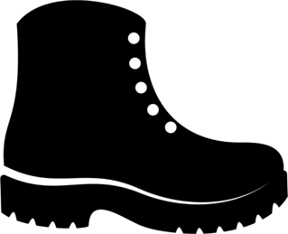 Simple Black Army Boots Sticker