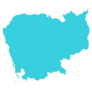 Simple Blue Cambodia Sticker
