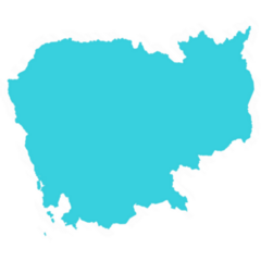 Simple Blue Cambodia Sticker