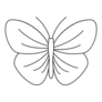 Simple Butterfly Outline Transfer Sticker