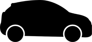 Simple Car Silhouette Sticker