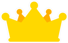 Simple Cartoon Gold Crown Sticker