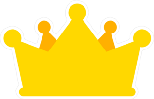 Simple Cartoon Gold Crown Sticker