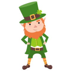 Simple Cartoon Leprechaun Character Standing